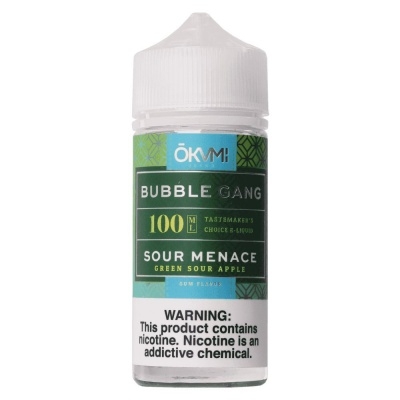 Купить Okami Bubble Gang Sour Menace Shortfill (Жвачка, Зеленое яблоко), 100 мл, 0 %
